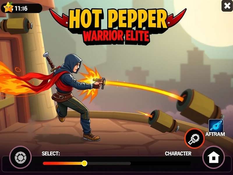 Hot Pepper Warrior Elite character selection screen