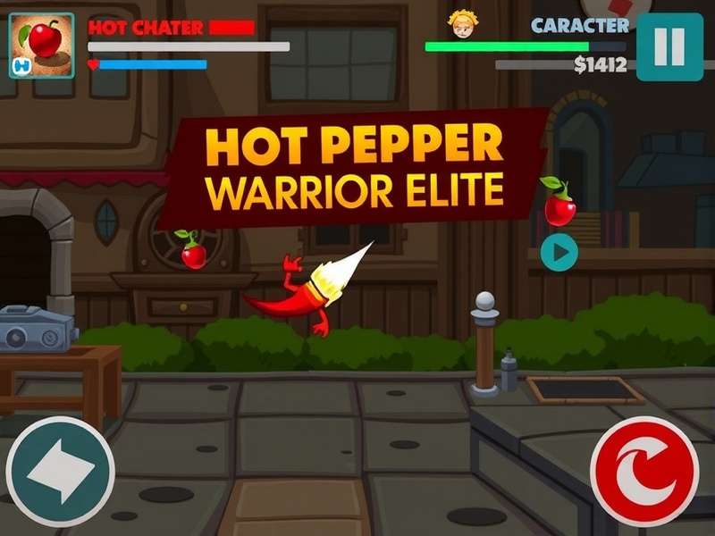 Hot Pepper Warrior Elite gameplay screenshot showing combat